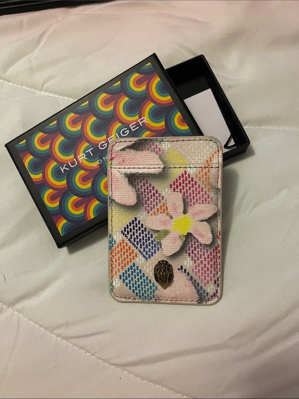 Kurt Geiger Rainbow Arc Pattern Card & Key Holder